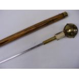 Officers Brass Topped Sword Stick