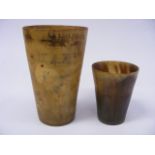 Two 19thC. Horn Cups