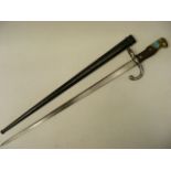 19thC. French Bayonet Inscribed To Back Dated 1877