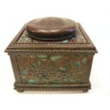 C.1900 Bronze Tiffany & Co. Grapevine Inkwell complete with original glass insert
