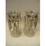Two Victorian Glass Lustres