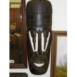 Antique Light Wood Ethnic Death Mask (Kenya)