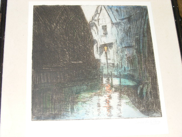 Emma Patterson - Hand Coloured Etching, Approx. 22cm X 20cm, Free School Lane, Cambridge With S.