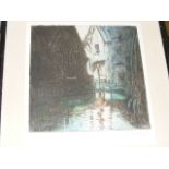 Emma Patterson - Hand Coloured Etching, Approx. 22cm X 20cm, Free School Lane, Cambridge With S.