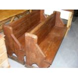 19thC. Pitch Pine Church Pew (Approx. 5ft)