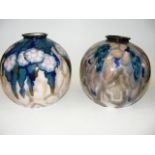 Two Limoges Spherical Vases