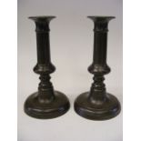 A Pair Of 19thC. Pewter Candlesticks