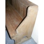 19thC. Pitch Pine Church Pew (Approx. 10ft)