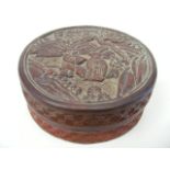 19thC. Carved Chinese Cinnabar Box