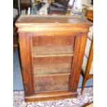 Georgian Display Cabinet With Walnut Veneer & Gilt Gallery Top