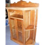 Rustic Pine Display Cabinet