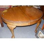 A Victorian Mahogany Piecrust Extending Table