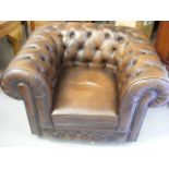 Brown Leather Chesterfield Chair