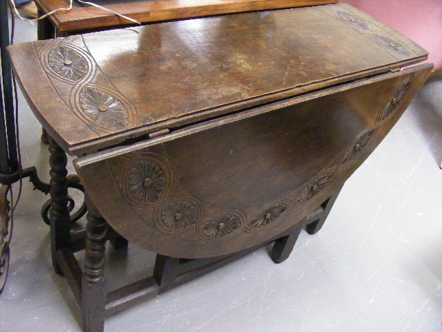 A 17thC. Charles II Oak Gate Leg Table