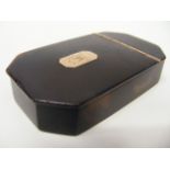 Fine Georgian Tortoiseshell Box With Gold Fittings