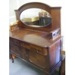 Edwardian Mahogany Sideboard With Mirror