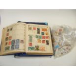 Two Stamp Albums & A Bag Of Loose Stamps