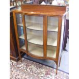 An Edwardian Mahogany Breakfront Display Cabinet