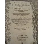 Biblia Sacra Sive Libri Canonici 1593 Antiquated Book