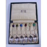 A Set Of Six Liberty & Co. Silver Spoons In Original Case