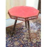 A 1920'S Gypsy Reading Table With Barley Twist Legs