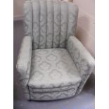 A Reupholstered Lounge Chair