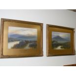 A Pair Of Framed Alfred Grahame Landscape Paintings