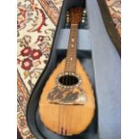 An Antique Donadoni Italian Mandolin From Napoli With Tortoiseshell Decor