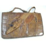 A Vintage Ladies Crocodile Handbag