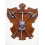 Shield, Sword & Axe Display Plaque