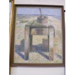 Donald Plenderleith - Oil On Panel Fishermans Stool Approx. 24inx20in