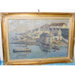 James P. Power - Oil Cadgwith Cove Harbour Cornwall Approx. 32inx20in