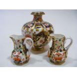 Three Pieces Of Royal Crown Derby Imari Porcelain