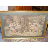 Victorian Framed Tapestry Approx. 39inx24in