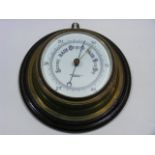 An Antique Brass Barometer, John Barker & Co. Kensington