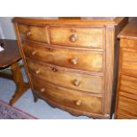 A Victorian Bow Fronted Mahogany Chest