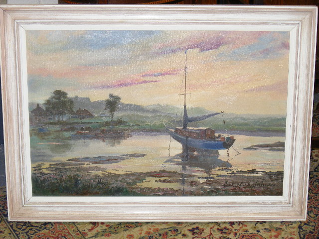 Beresford Johnson - Evening At Blakeney No.1 1971 Approx. 30inx20in