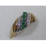 Ladies Diamond & Emerald Ring