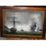 John Cleland - Seascape Oil Approx. 30inx20in