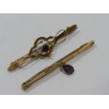 Two C.1900 Gold Brooches