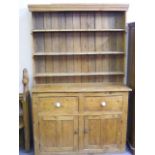 A Large Victorian Pine Welsh Dresser