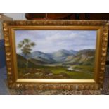 A. Watts 1909 - Highland Landscape With Cattle Approx. 24inx18in