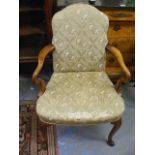 Louis XV Style 19thC. Walnut Salon Chair