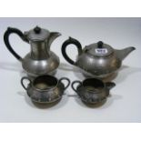 An Abbey Arts & Crafts Style Pewter Tea & Coffee Service