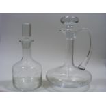 Two Good Art Glass Decanters