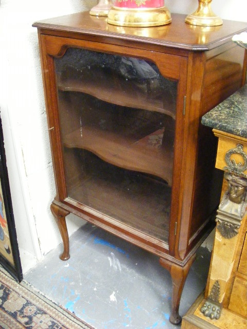 A Glass Fronted Mahogany Cabinet