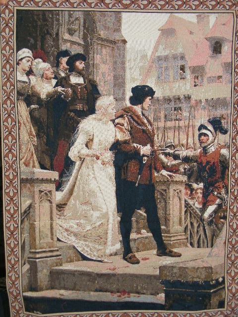 Quality Reproduction Tapestry - Wedding Party Approx. 52inx36in