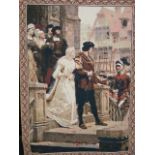 Quality Reproduction Tapestry - Wedding Party Approx. 52inx36in