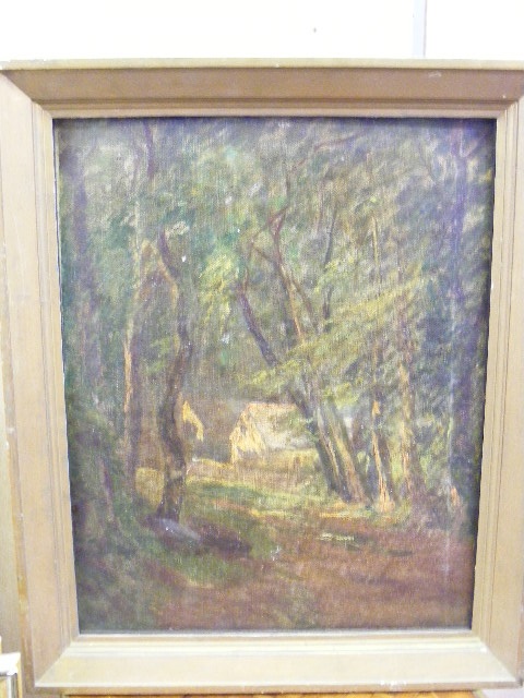 Jose Weiss - Woodland Oil On Panel Approx. 19inx15in