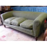 A Mahogany Framed Victorian Upholstered Sofa